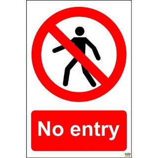 Picture of No Entry Prohibition Sign 