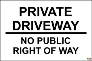 Picture of Private Driveway No Public Right Of Way