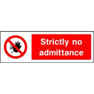 Picture of "Strictly No Admittance" Sign 