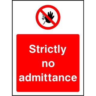 Picture of "Strictly No Admittance" Sign 