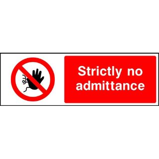 Picture of "Strictly No Admittance" Sign 