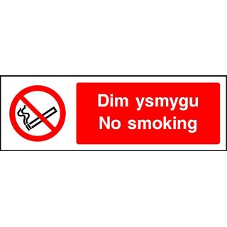 Picture of "Dim Ysmygu No Smoking" Sign 
