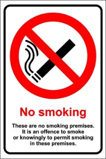 Picture of No smoking these are non smoking premises 