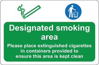 Picture of Designated smoking area please keep this area tidy 