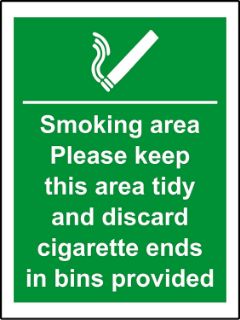 Picture of Smoking Area Cigarette Bins Provided