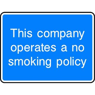 Picture of "This Company Operates A No Smoking Policy" Sign 