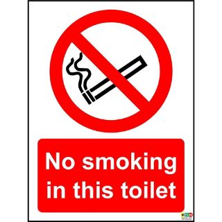 Picture of No Smoking In This Toilet Sign 