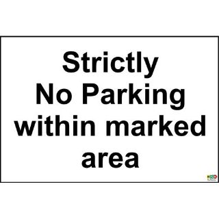 Picture of Strictly No Parking Within Marked Area Sign