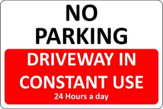 Picture of No parking driveway in constant use 24 hours a day 