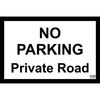 Picture of No Parking Private Road Sign