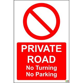 Picture of Private No Turning No Parking Sign