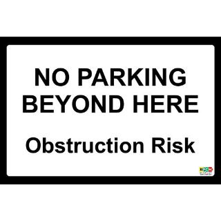 Picture of No Parking Beyond Here Obstruction Risk Sign