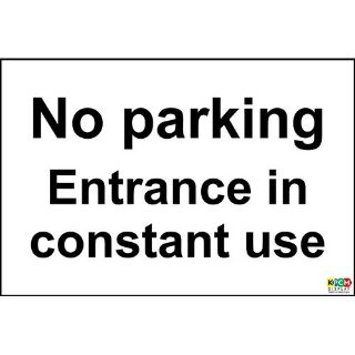 Picture of No Parking Entrance In Constant Use Sign -