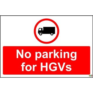 Picture of No Parking For Hgv'S Sign