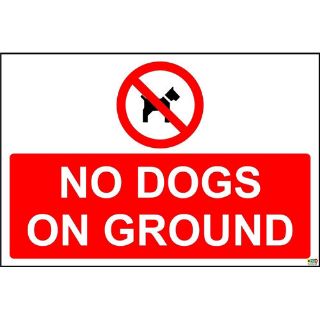 Picture of No Dogs On Grounds Sign