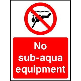 Picture of "No Sub-Aqua Equipment" Sign