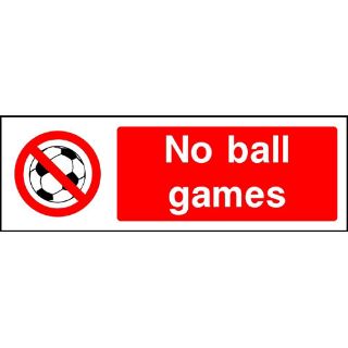 Picture of "No Ball Games" Sign 