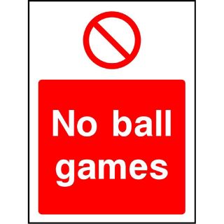 Picture of "No Ball Games" Sign 