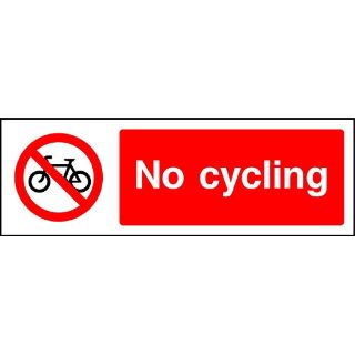 Picture of "No Cycling" Sign 