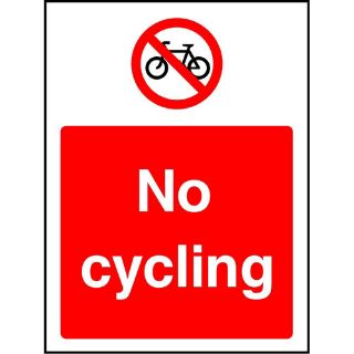 Picture of "No Cycling" Sign 