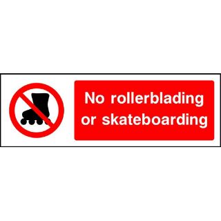 Picture of "No Rollerblading Or Skateboarding" Sign 