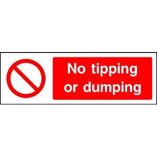 Picture of "No Tipping Or Dumping" Sign 
