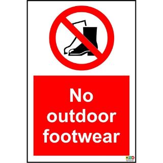 Picture of No Outdoor Footwear Sign