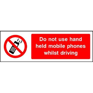 Picture of "Do Not Use Hand Held Mobile Phones Whilst Driving" Sign 