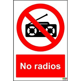 Picture of No Radios Sign