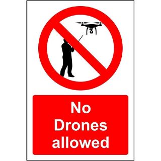 Picture of No Drones Allowed Safety Sign 
