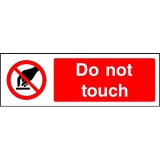 Picture of "Do Not Touch" Sign 