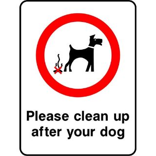 Picture of "Please Clean Up After Your Dog" Sign 