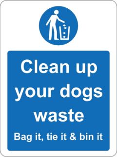 Picture of Clean up your dog's waste - Bag it, tie it and bin it Dog waste 