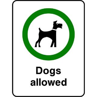 Picture of "Dogs Allowed" Sign 