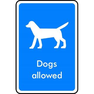 Picture of "Dogs Allowed Symbol" Sign 
