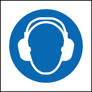 Picture of "Ear Protection Picture Symbol" Sign 