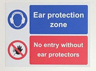 Picture of Ear protection zone no entry without ear protectors 