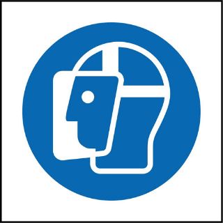 Picture of "Face Shield Picture Symbol" Sign 