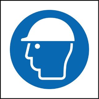 Picture of "Helmet Picture Symbol" Sign 