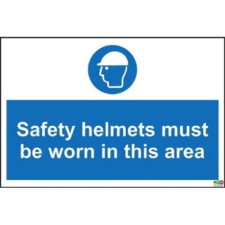 Picture of Safety Helmets Must Be Worn In This Area Safety Sign