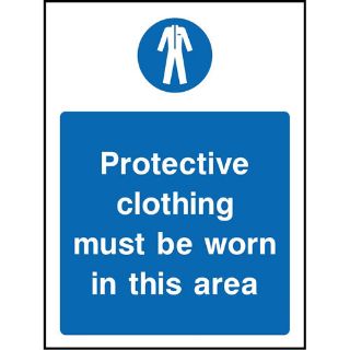 Picture of "Protective Clothing Must Be Worn In This Area" Sign 