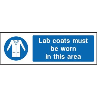 Picture of "Lab Coats Must Be Worn In This Area" Sign 