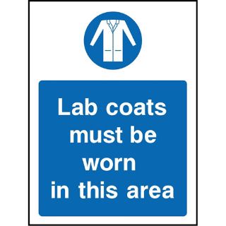 Picture of "Lab Coats Must Be Worn In This Area" Sign 