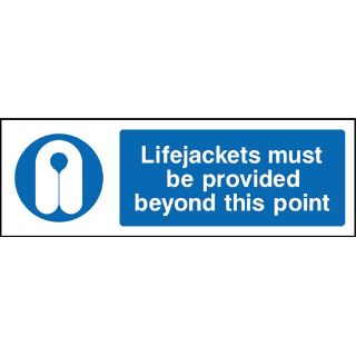 Picture of "Lifejackets Must Be Provided Beyond This Point" Sign 