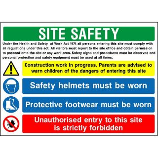 Picture of "Site Safety Protective Footwear Must Be Worn" Sign