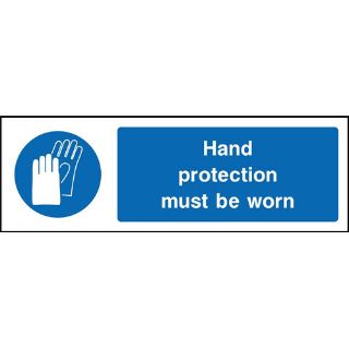Picture of "Hand Protection Must  Be Worn" Sign 