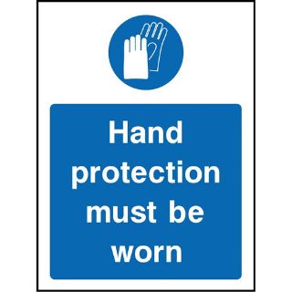 Picture of "Hand Protection Must Be Worn" Sign 