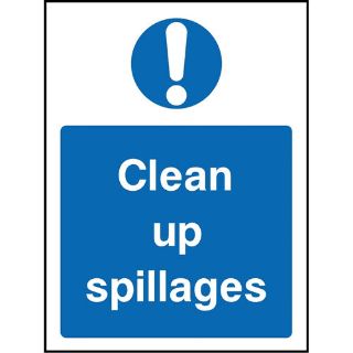 Picture of "Clean Up Spillages" Sign 