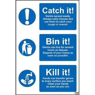 Picture of Catch It, Bin It, Kill It Sign