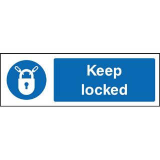 Picture of "Keep Locked" Sign 